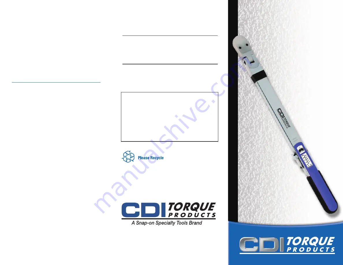 CDI 2503TQFR Operation Manual Download Page 1