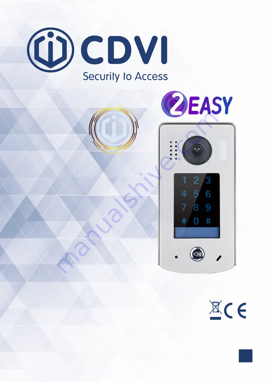 CDVI 2EASY CDV-96KP Скачать руководство пользователя страница 1