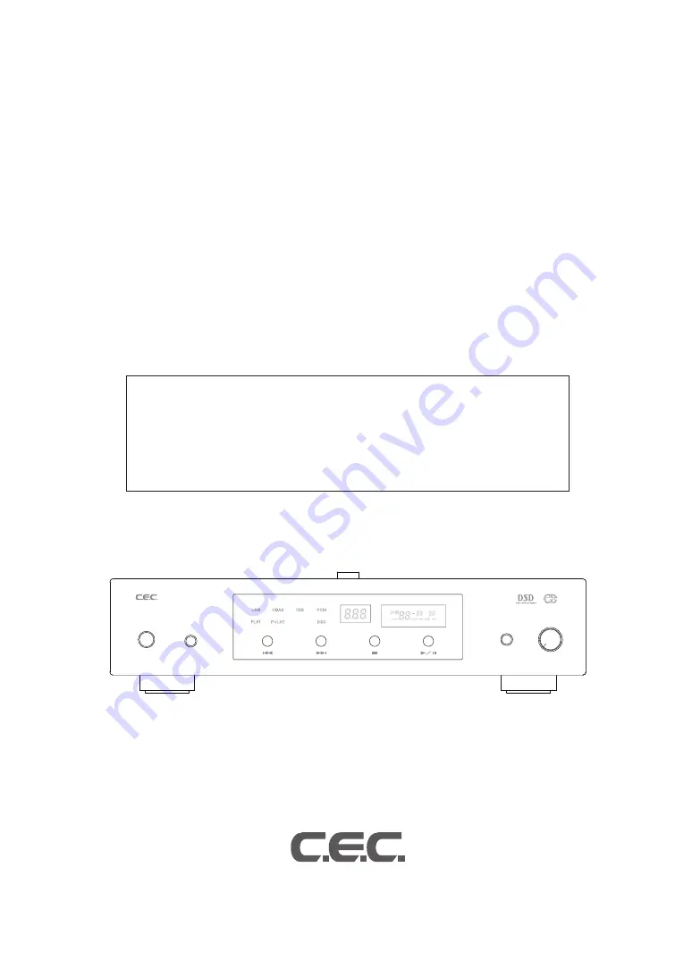 cec CD5 Installation And Setup Download Page 1