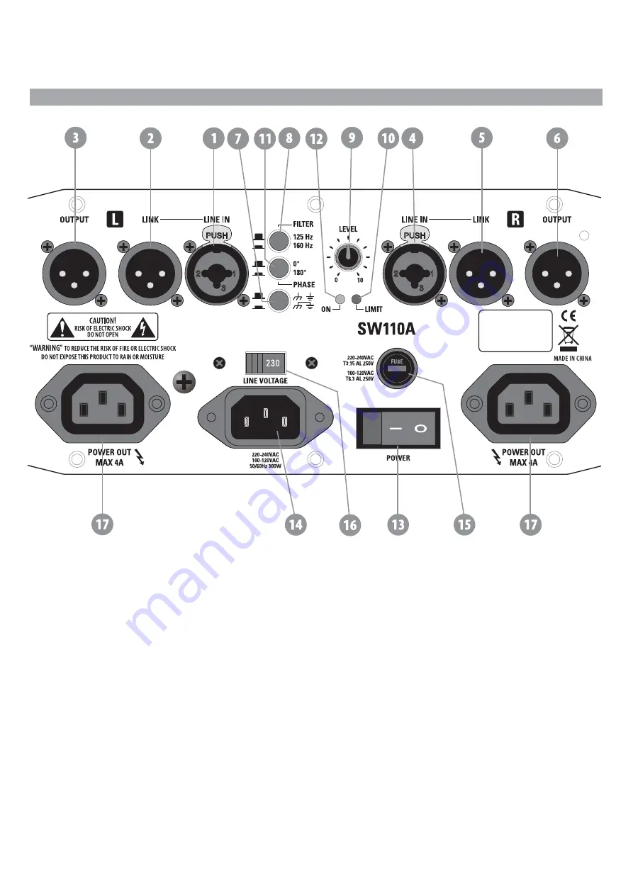 Celectron Audio SW110A User Manual Download Page 8