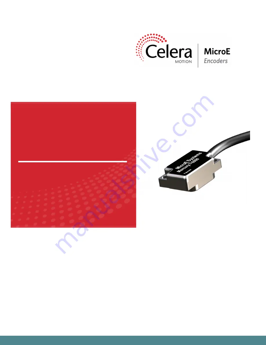 Celera Motion MicroE Mercury II 6000 Series Installation Manual And Reference Manual Download Page 1