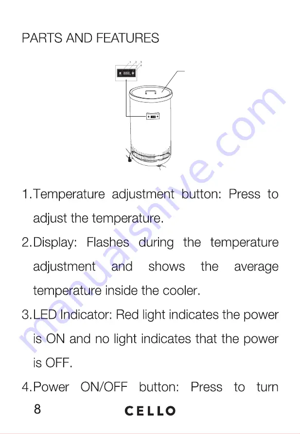 Cello 502324016 Instruction Manual Download Page 9