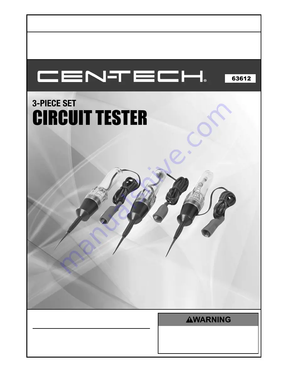 CEN-TECH 3-PIECE SET Скачать руководство пользователя страница 1