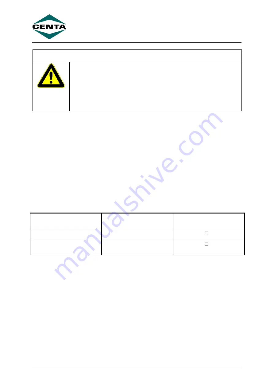 Centa Centax-TT Assembly And Operating Instructions Manual Download Page 8