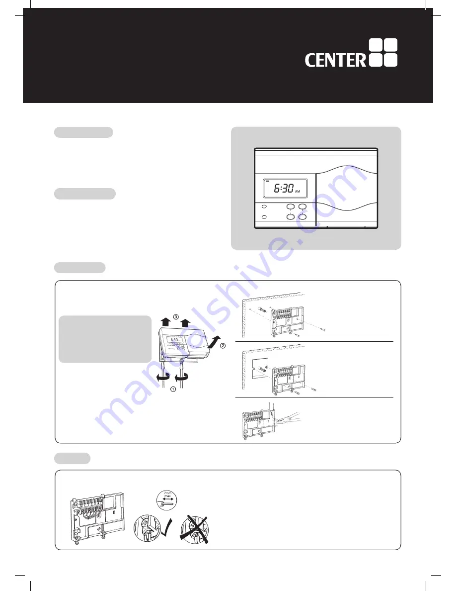 Center EHE0200160 Installation Manual Download Page 1