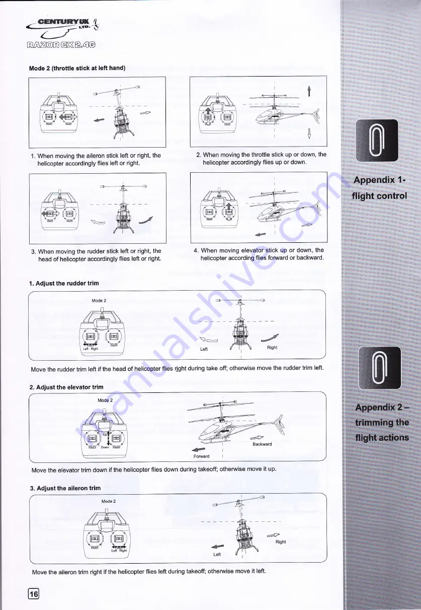 Century UK RAZOR CX 2.4G User Handbook Manual Download Page 20