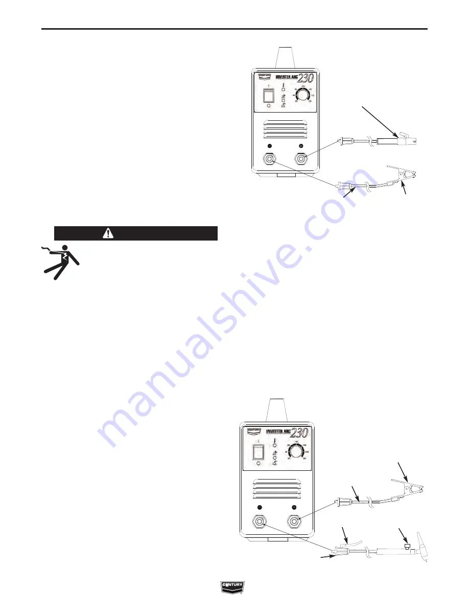 Century INVERTER ARC 230 Operator'S Manual Download Page 12