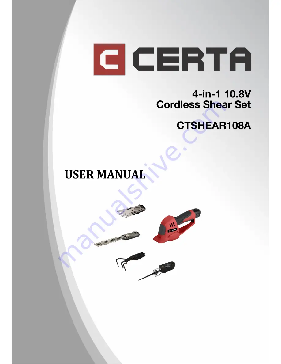 Certa CTSHEAR108A Скачать руководство пользователя страница 1