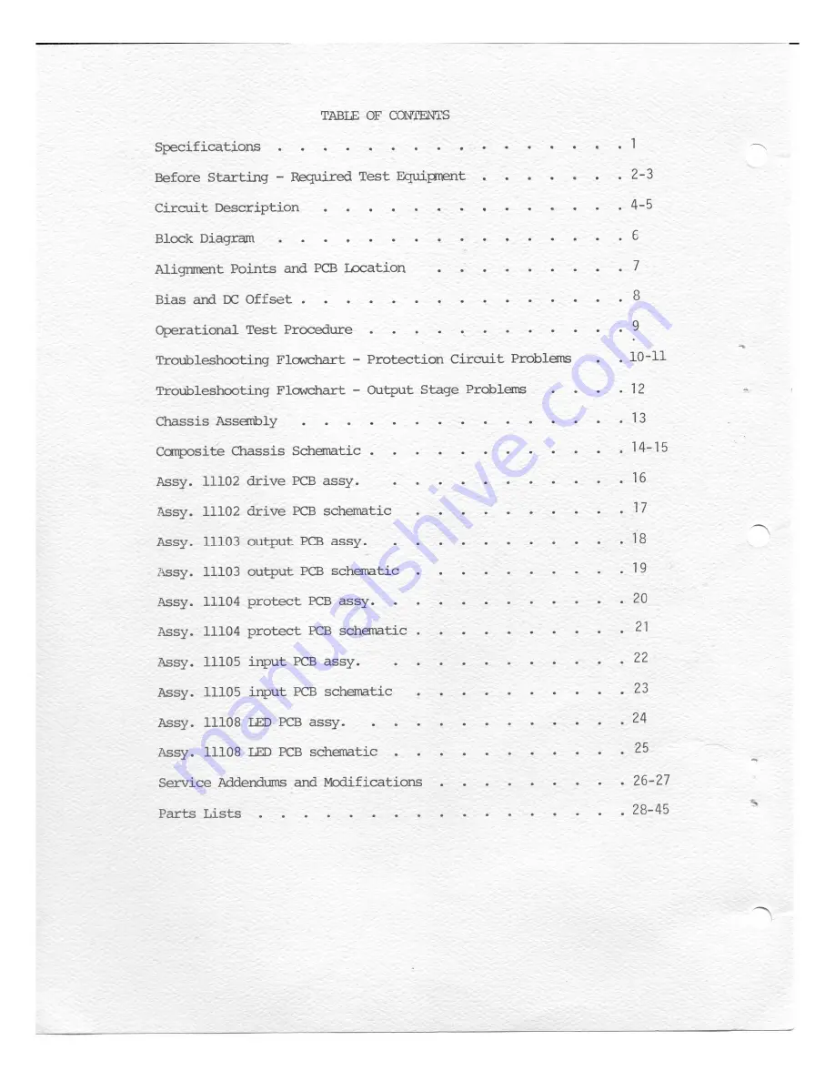 Cerwin-Vega A-400 Service Manual Download Page 2