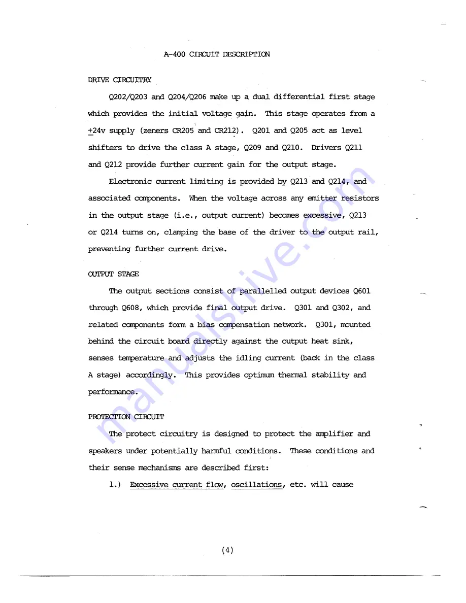 Cerwin-Vega A-400 Service Manual Download Page 6