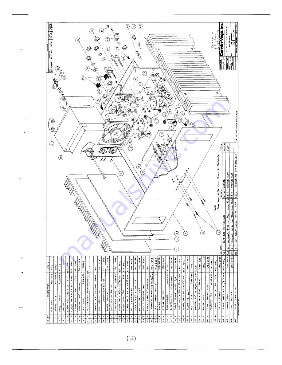 Cerwin-Vega A-400 Service Manual Download Page 15