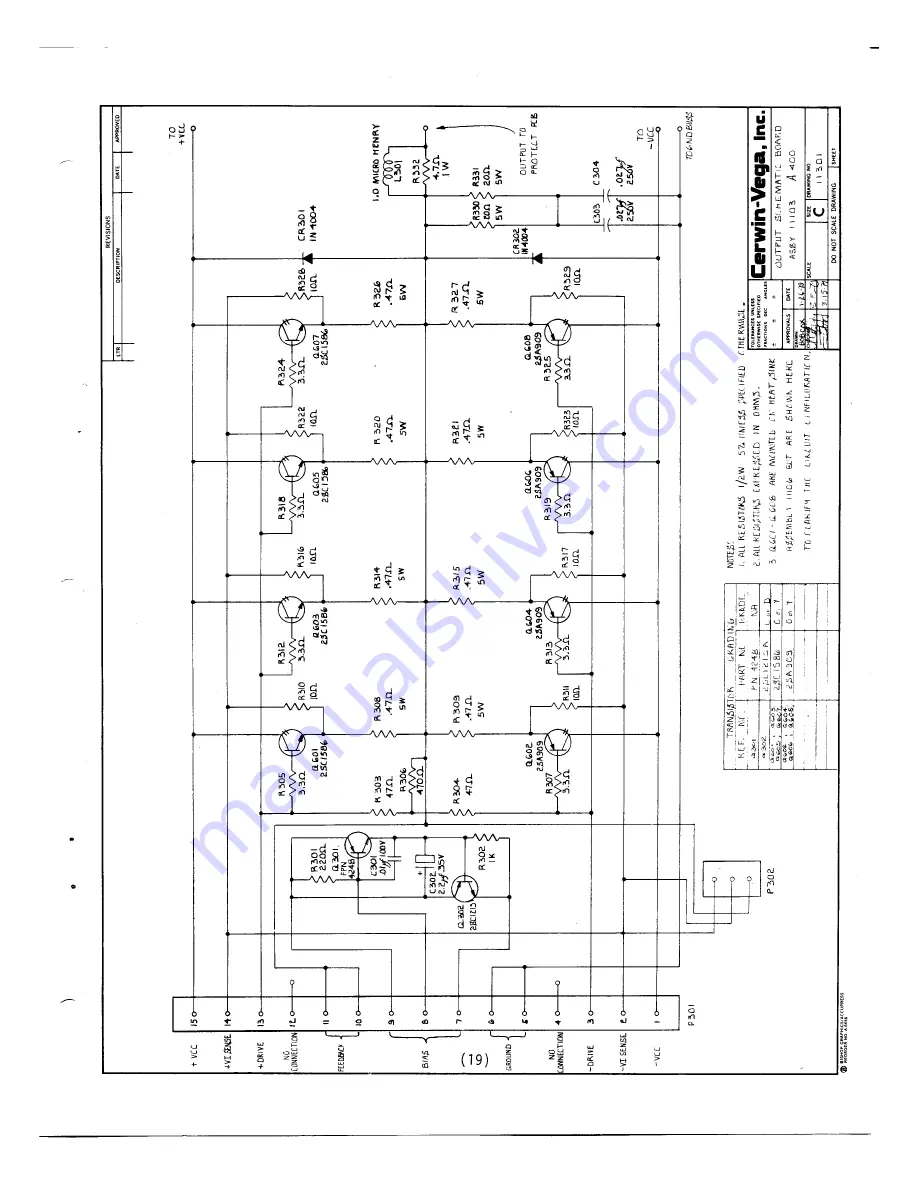 Cerwin-Vega A-400 Service Manual Download Page 21