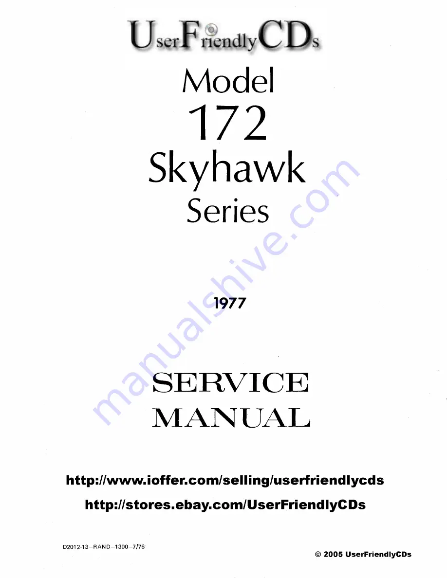 Cessna 172 Skyhawk SERIES Скачать руководство пользователя страница 1