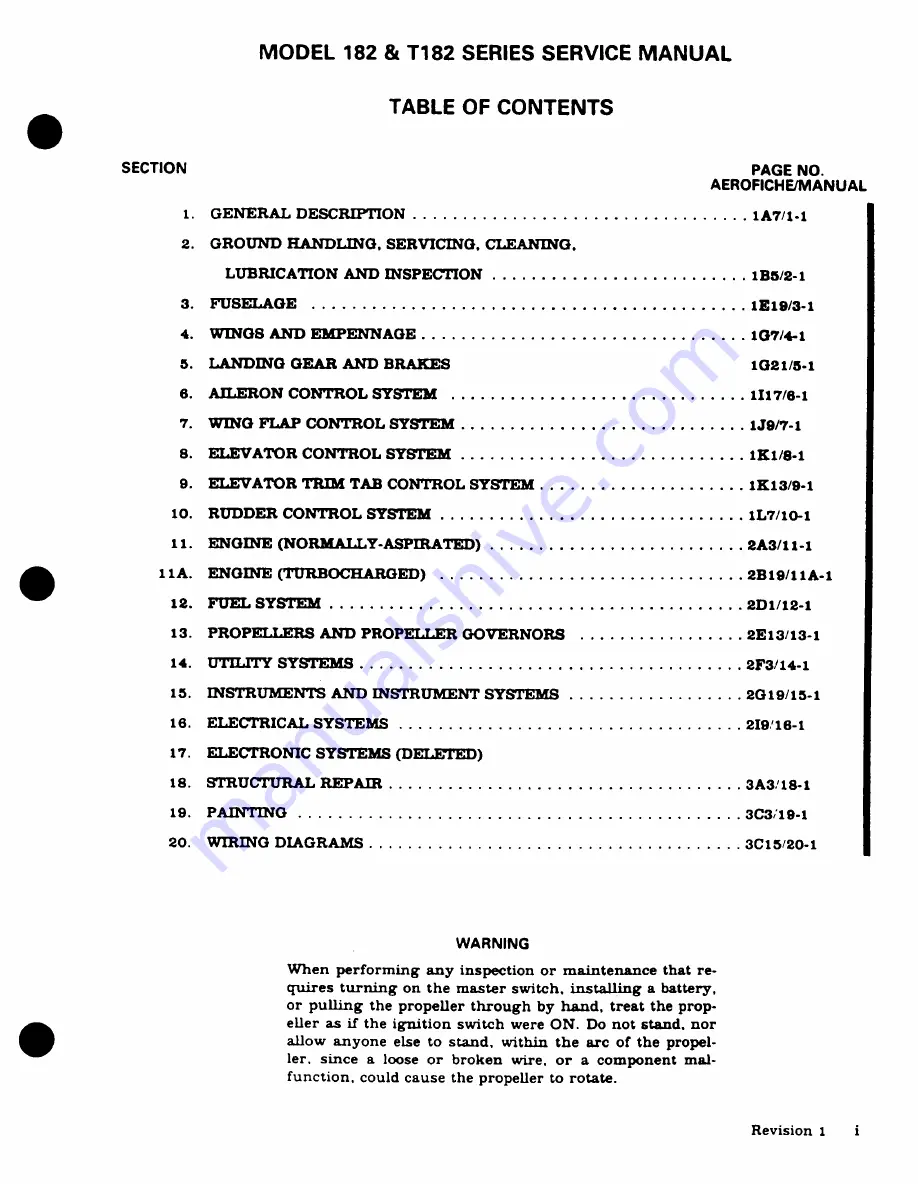 Cessna 182 1977 Service Manual Download Page 7