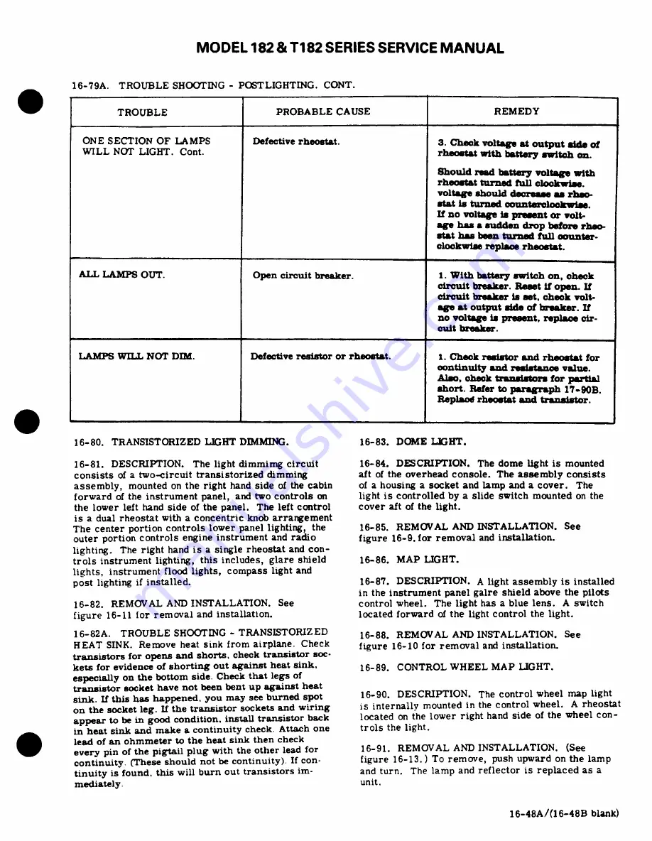 Cessna 182 1977 Service Manual Download Page 455