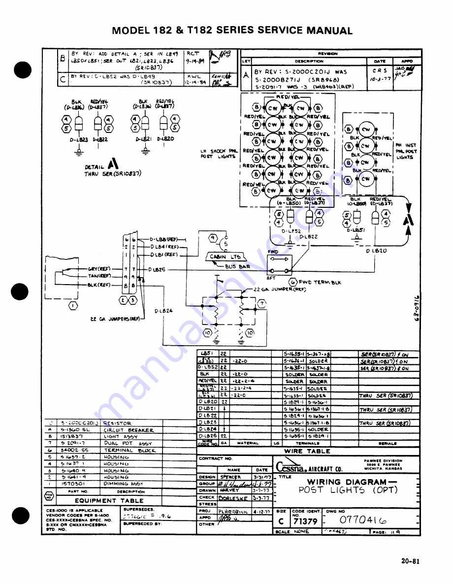 Cessna 182 1977 Service Manual Download Page 608