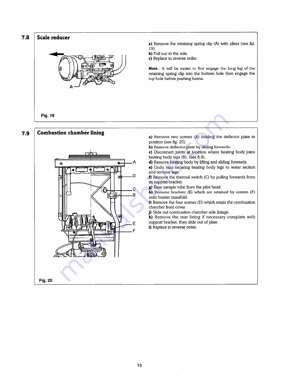 Chaffoteaux & Maury 1F G.C. 51 980 39 Installation And Servicing Instrucnions Download Page 15