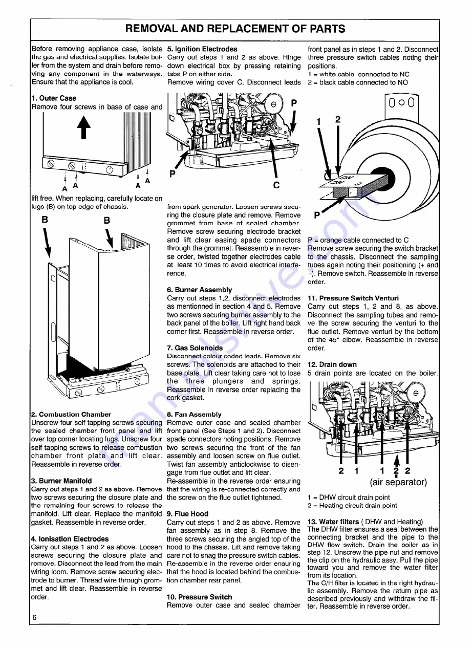 Chaffoteaux & Maury Britony combi 100 Maintenance And Service Manual Download Page 6