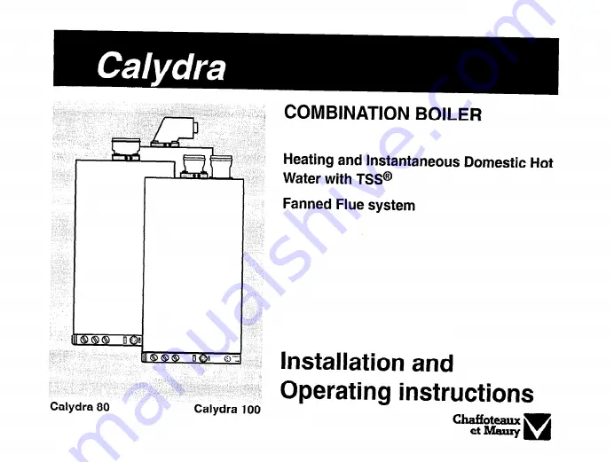 Chaffoteaux & Maury Calydra 100 Скачать руководство пользователя страница 1