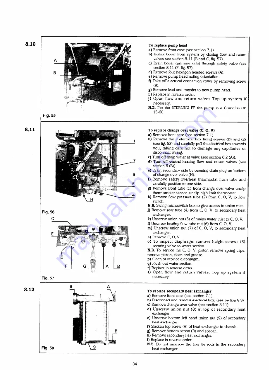 Chaffoteaux & Maury Sterling FF Installation And Servicing Instructions Download Page 40