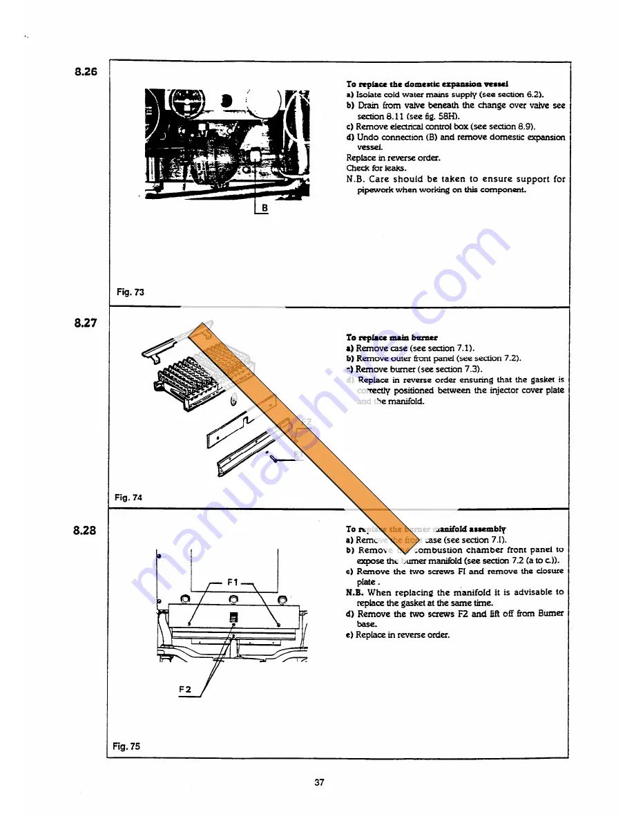 Chaffoteaux & Maury STERLING PP Installation And Servicing Instructions Download Page 42