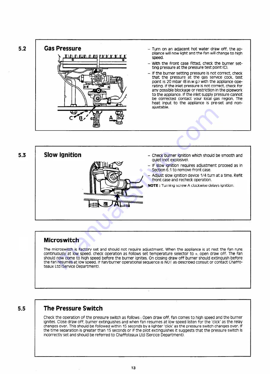 CHAFFOTEAUX Britony II FF Installation And Servicing Instructions Download Page 13