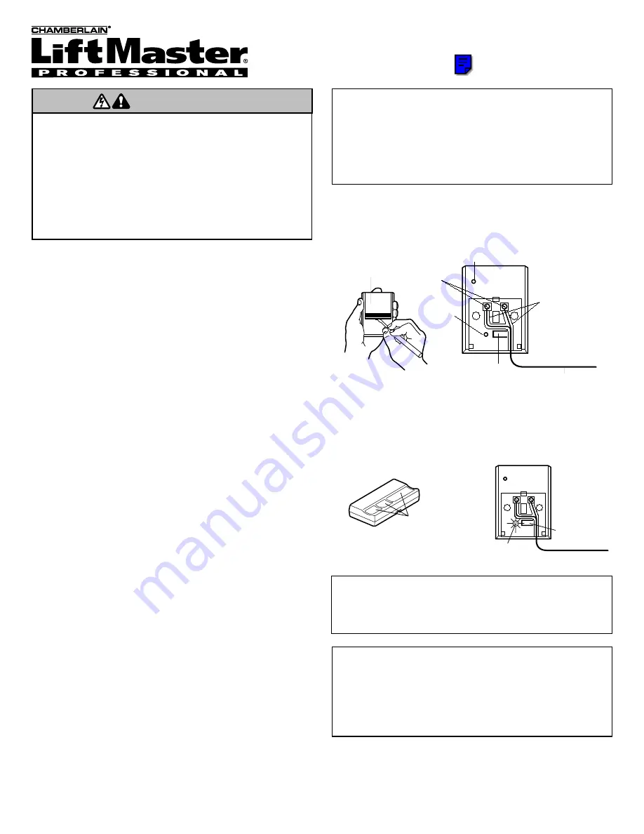 Chamberlain 635LM - Sears LiftMaster Chamberlain Owner'S Manual Download Page 1