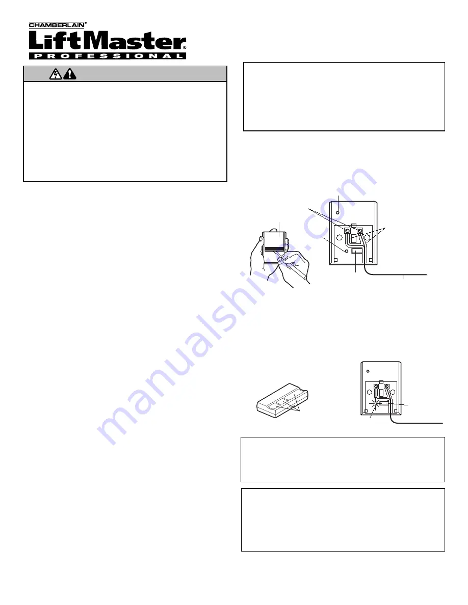 Chamberlain 635LM - Sears LiftMaster Chamberlain Owner'S Manual Download Page 2