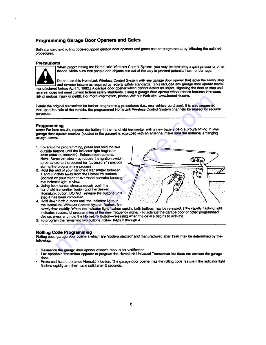 Chamberlain 635LM Owner'S Manual Download Page 2