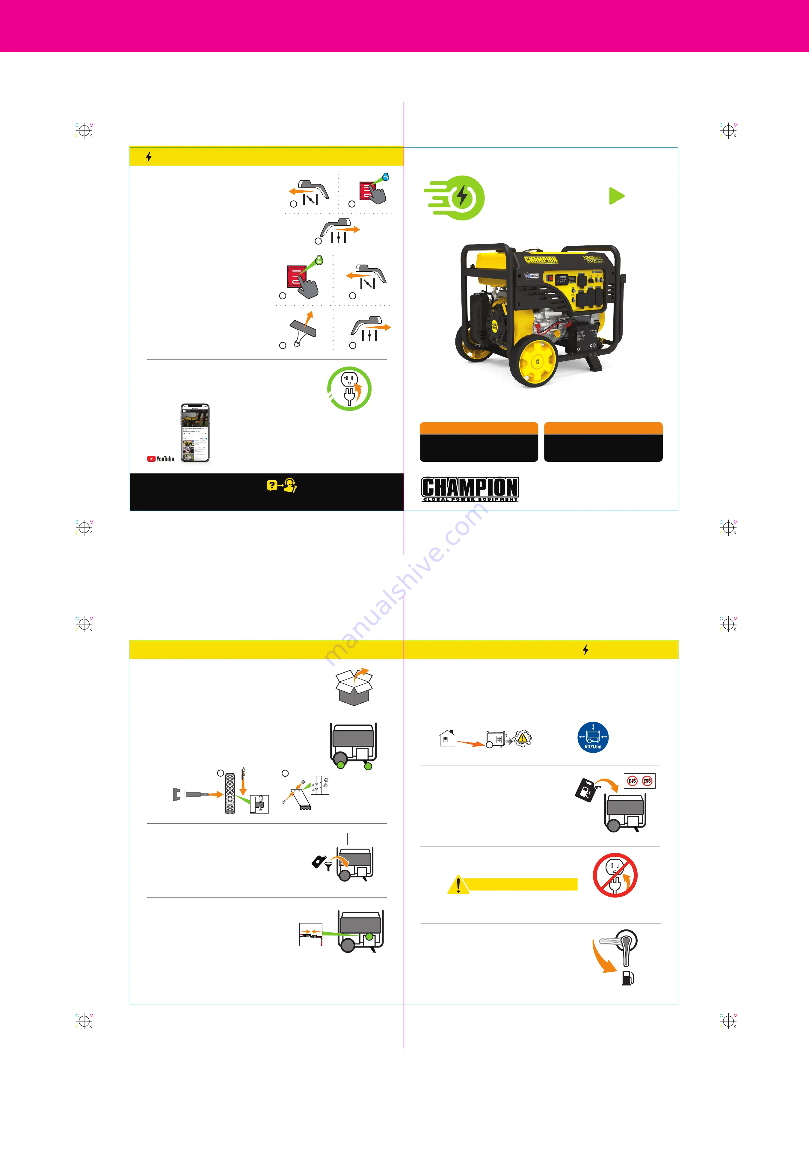 Champion Global Power Equipment 201110 Quick Start Manual Download Page 1