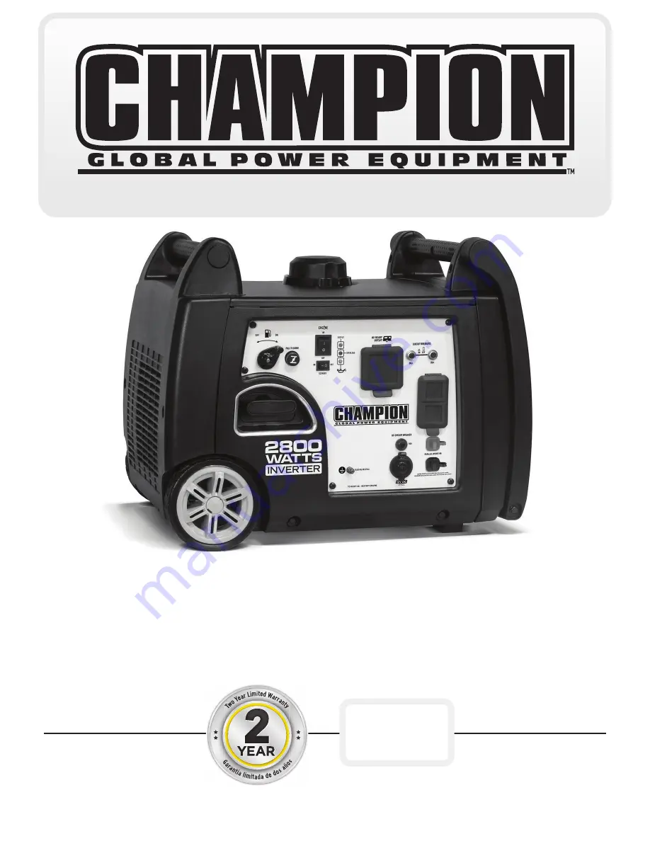 Champion 100158 Owner'S Manual Download Page 1