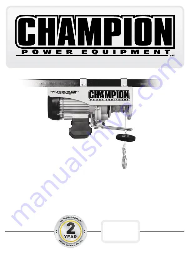 Champion 18890 Owner'S Manual Download Page 1