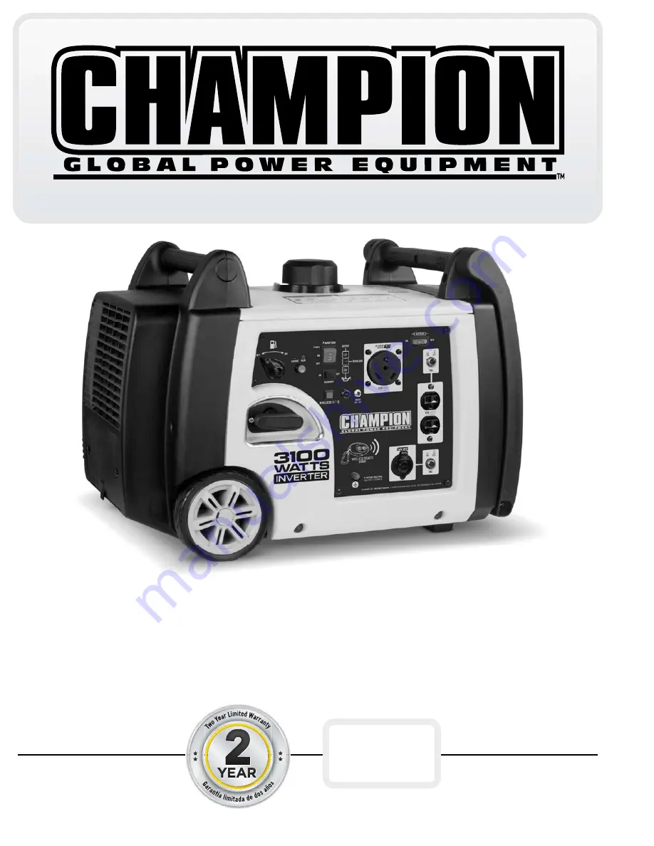 Champion 75537i Owners Manual And Operation Instructions Download Page 1