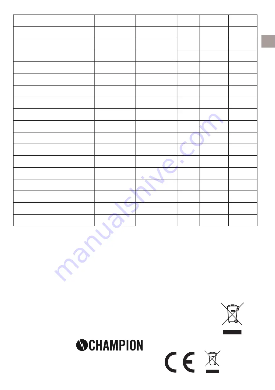 Champion CHSV310 User Manual Download Page 11