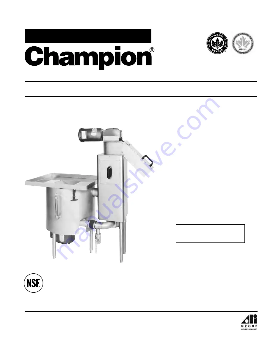 Champion P5-24 Installation/Operation Manual With Service Replacement Parts Download Page 1