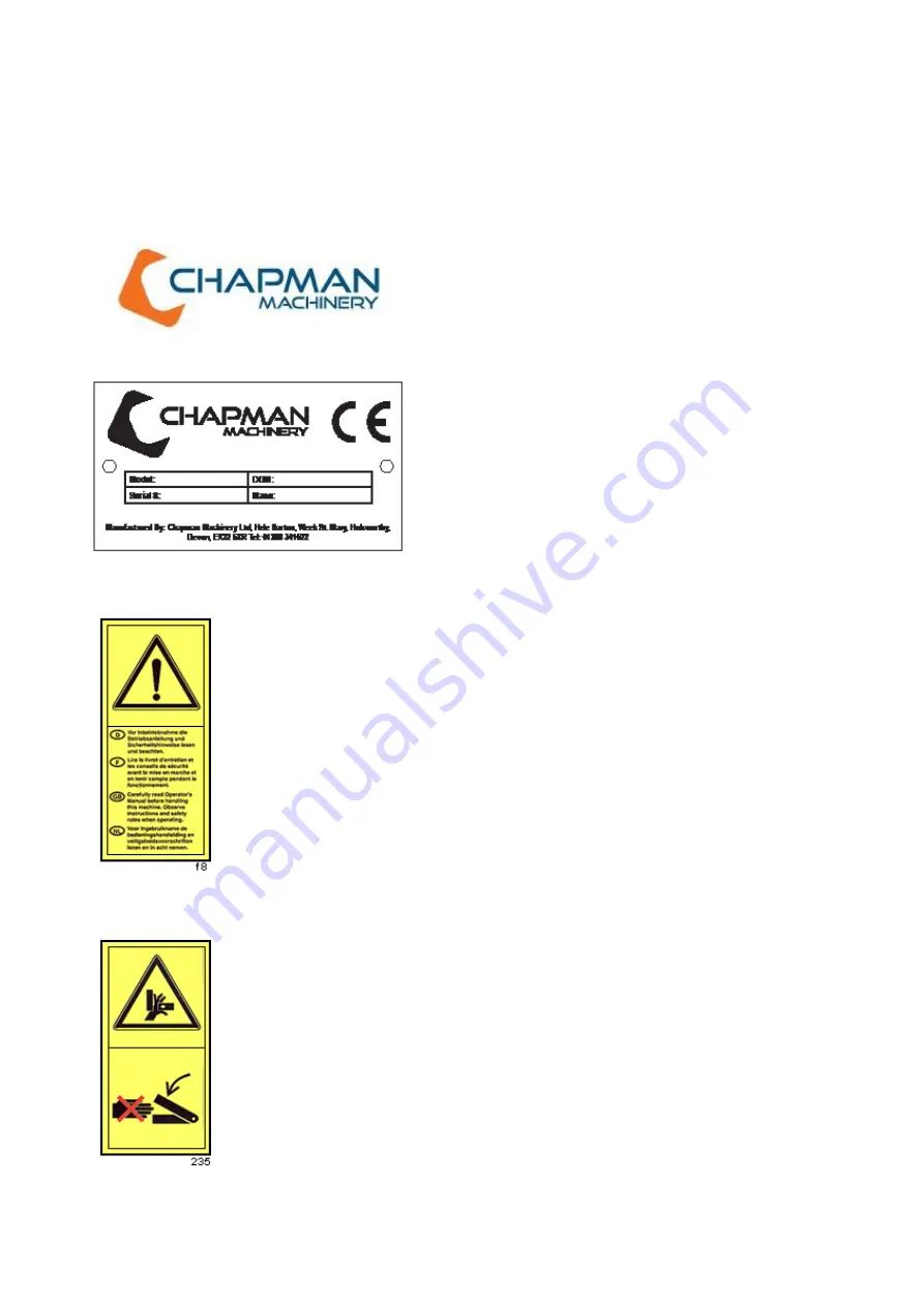 Chapman MG Series Original Instructions Manual Download Page 11