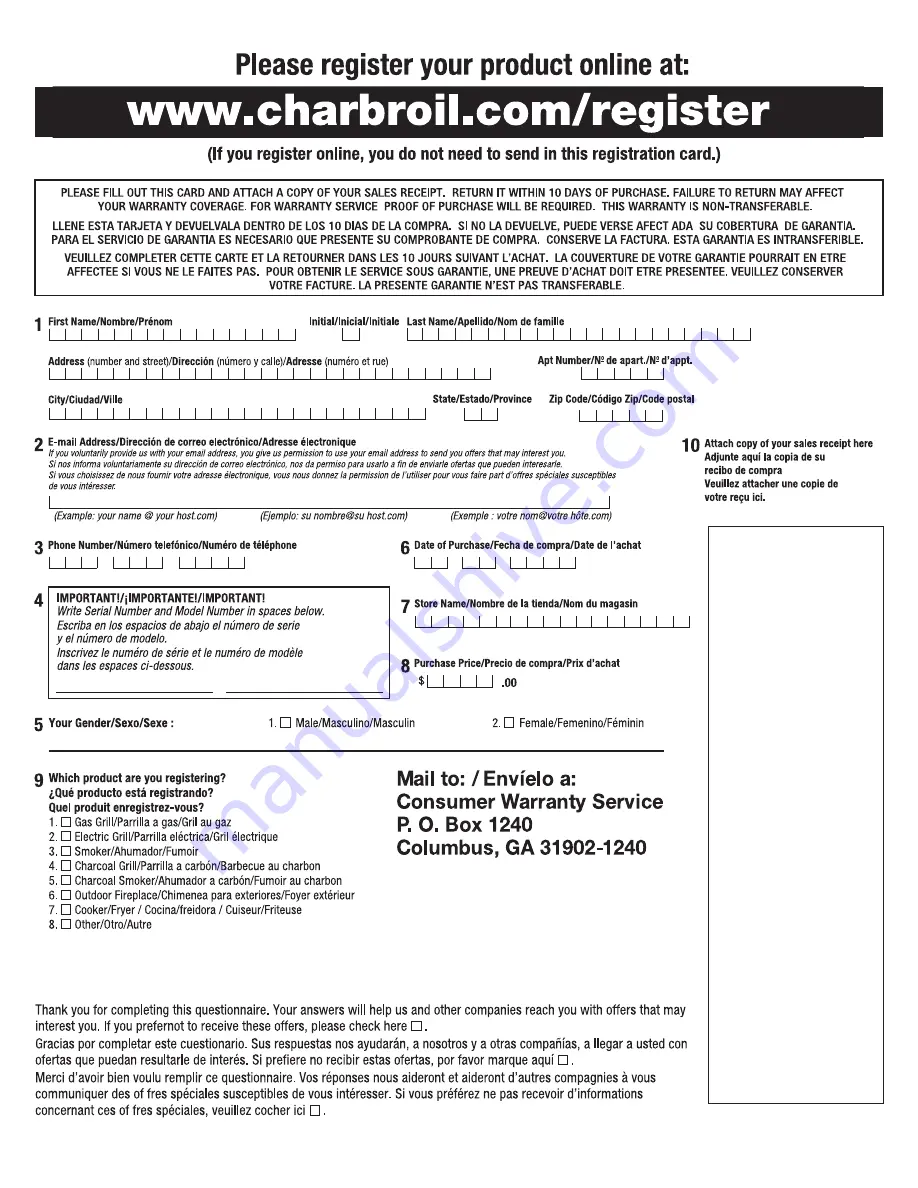 Char-Broil 10201571 Product Manual Download Page 24