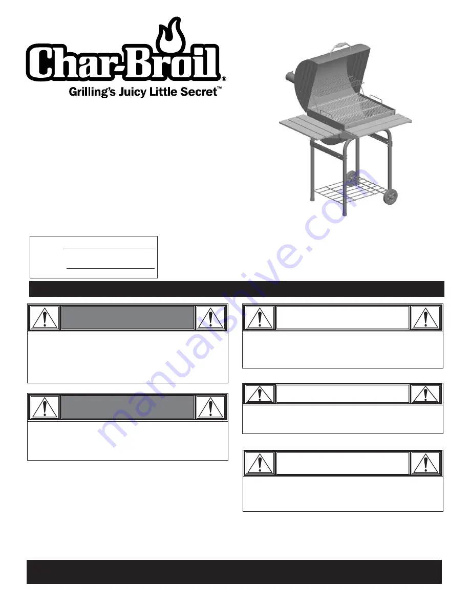 Char-Broil 13301565 Product Manual Download Page 1