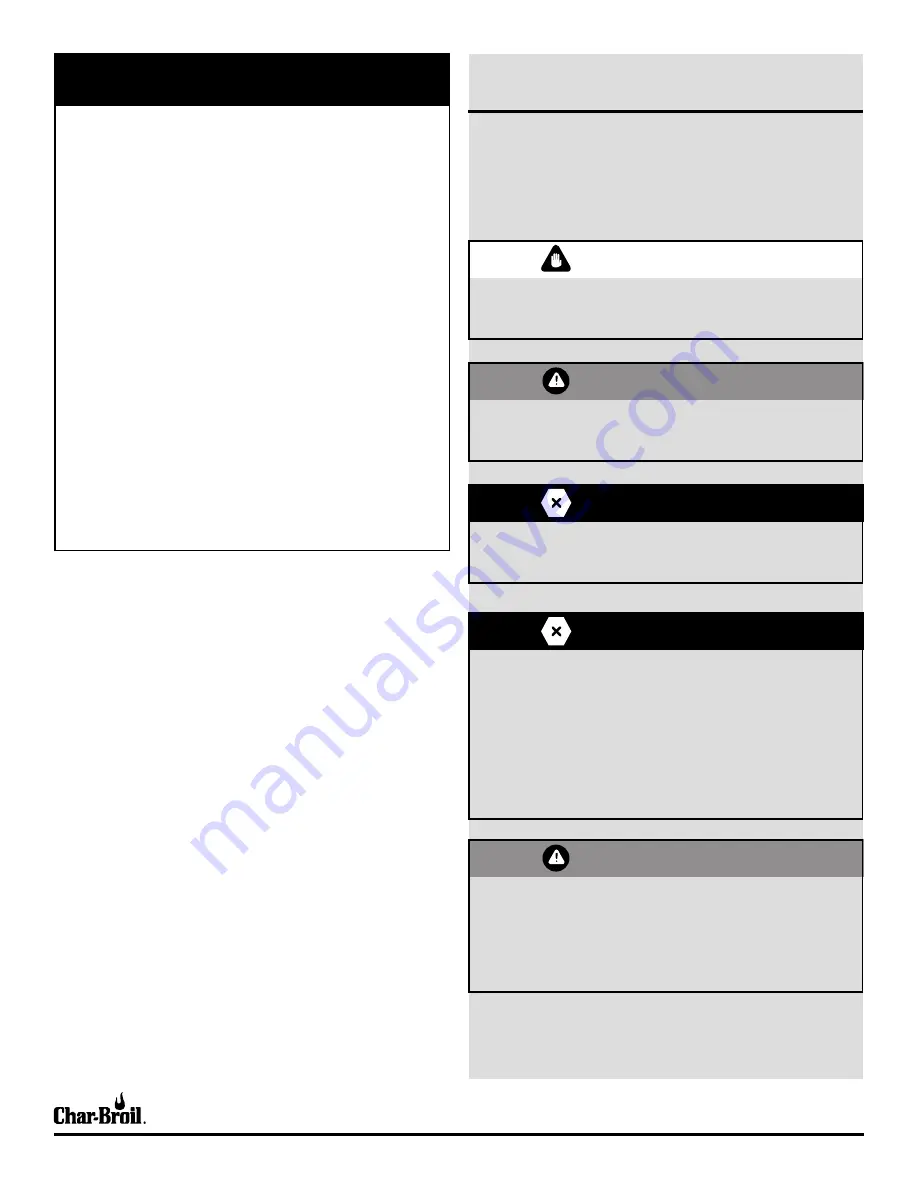 Char-Broil PERFORMANCE 463330521 Product Manual Download Page 2