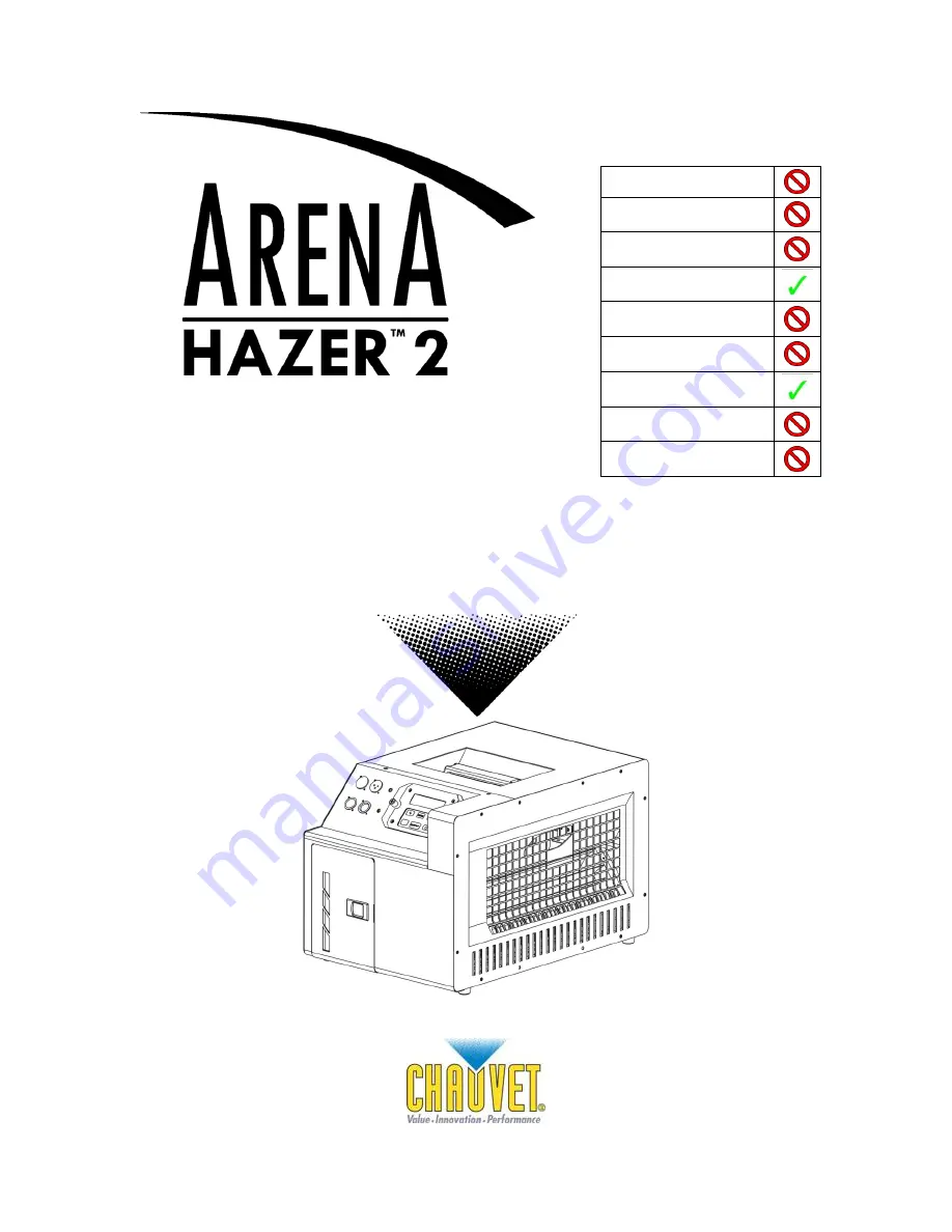 Chauvet Arena HAZER 2 Скачать руководство пользователя страница 1