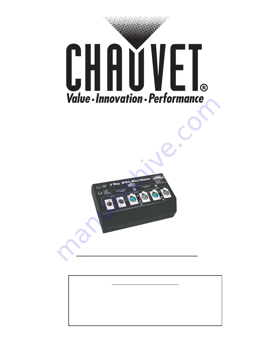 Chauvet DMX-2X User Manual Download Page 1