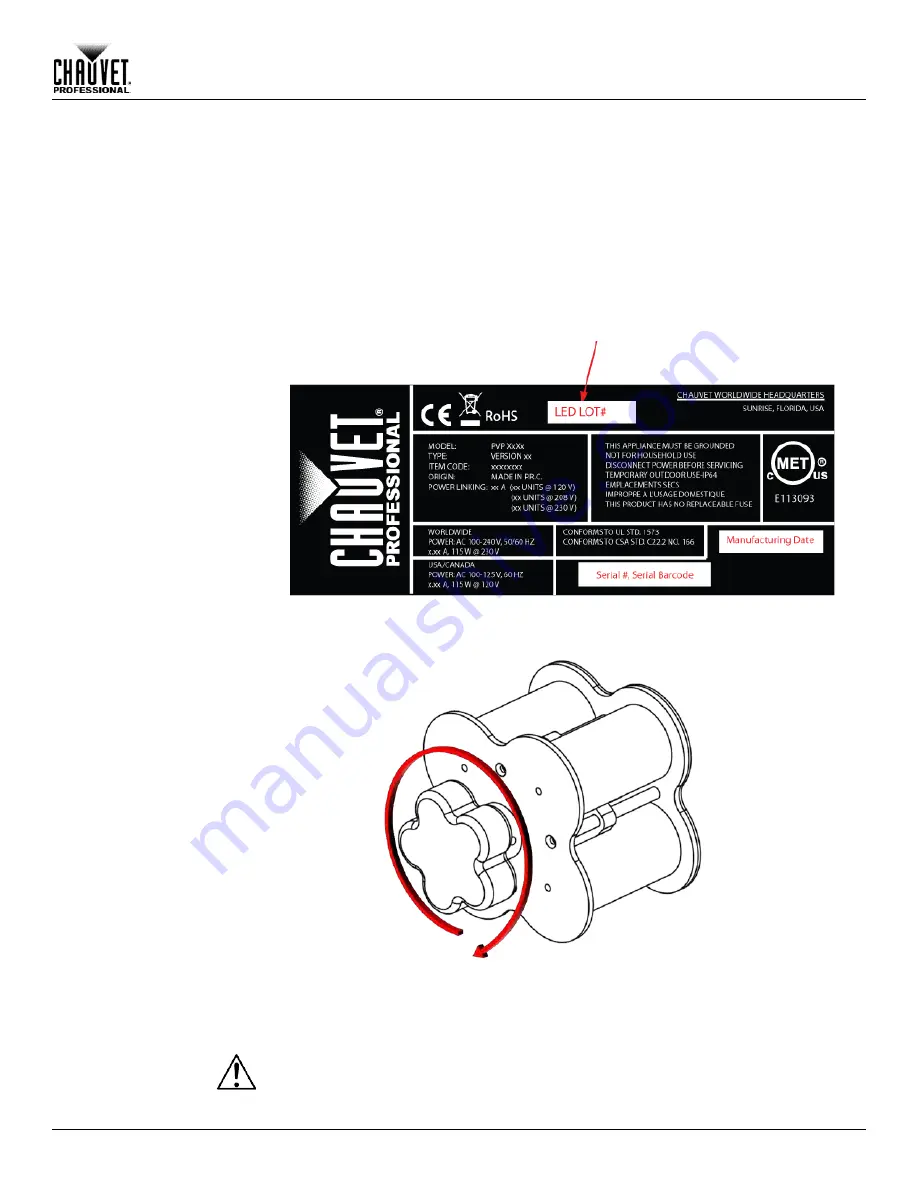 Chauvet pvp x3 Скачать руководство пользователя страница 138