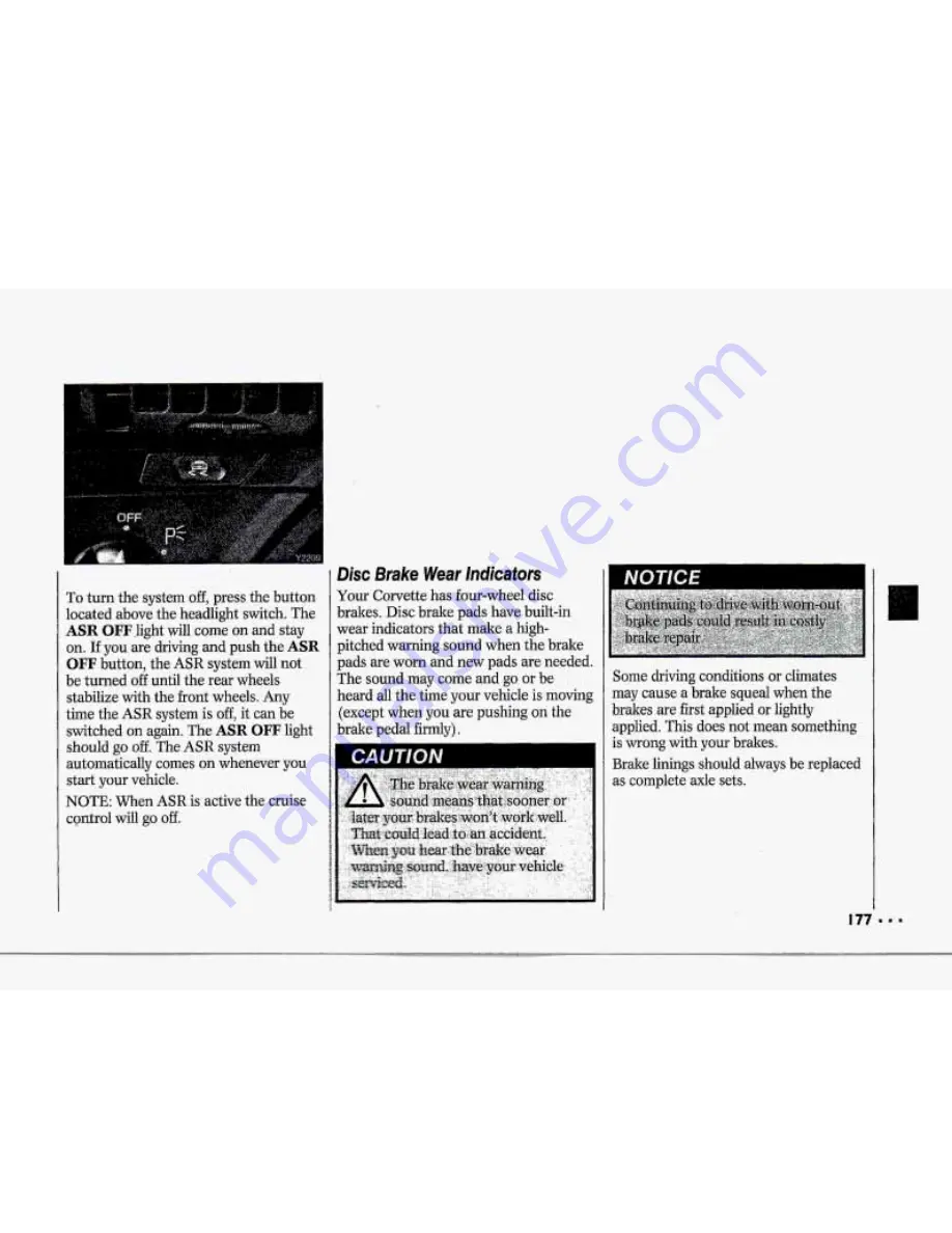 Chevrolet 1993 Corvette Owner'S Manual Download Page 178