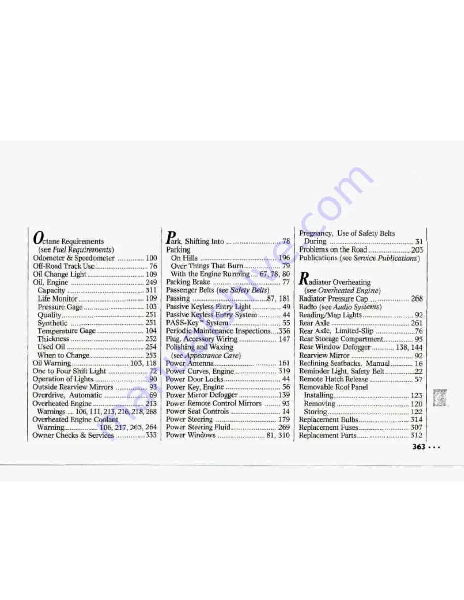 Chevrolet 1993 Corvette Owner'S Manual Download Page 364