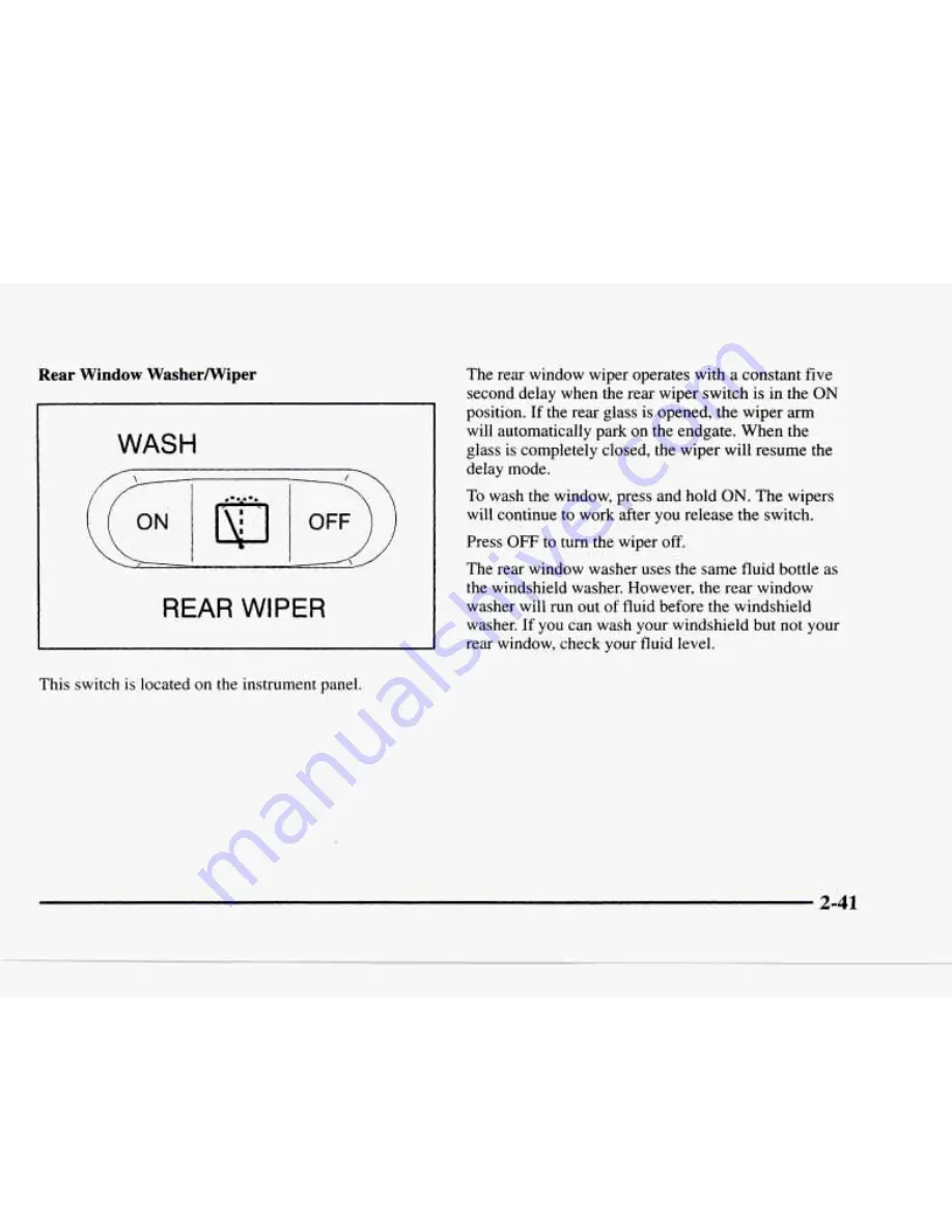 Chevrolet 1997 Blazer Owner'S Manual Download Page 98