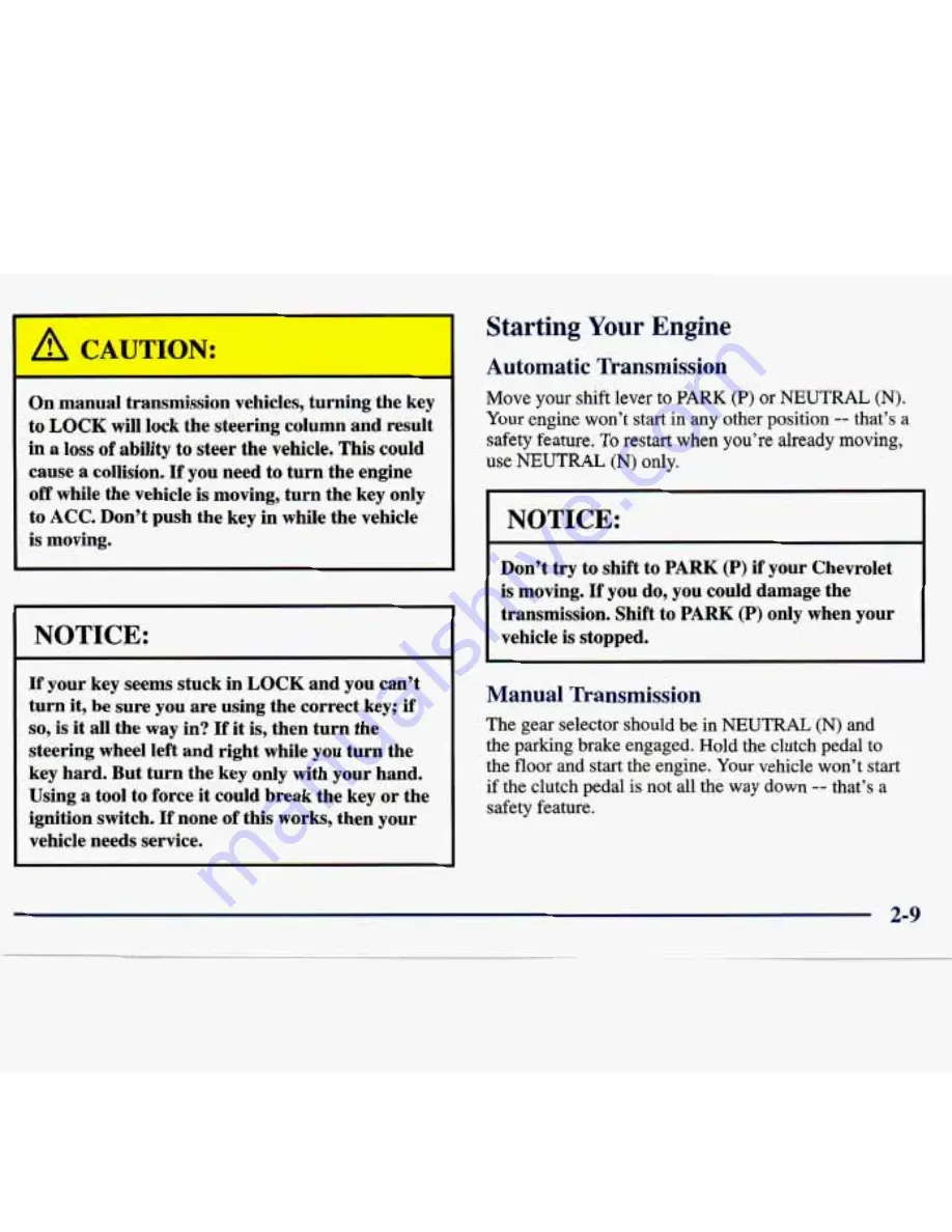 Chevrolet 1998 Tracker Owner'S Manual Download Page 68