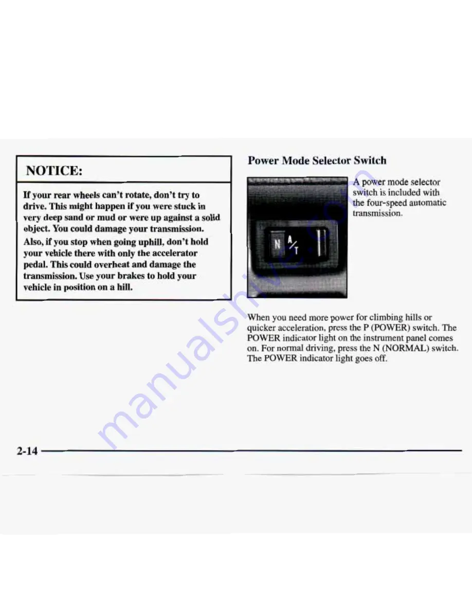 Chevrolet 1998 Tracker Owner'S Manual Download Page 73