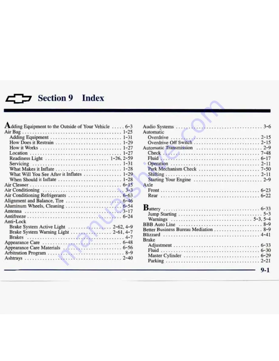 Chevrolet 1998 Tracker Owner'S Manual Download Page 374