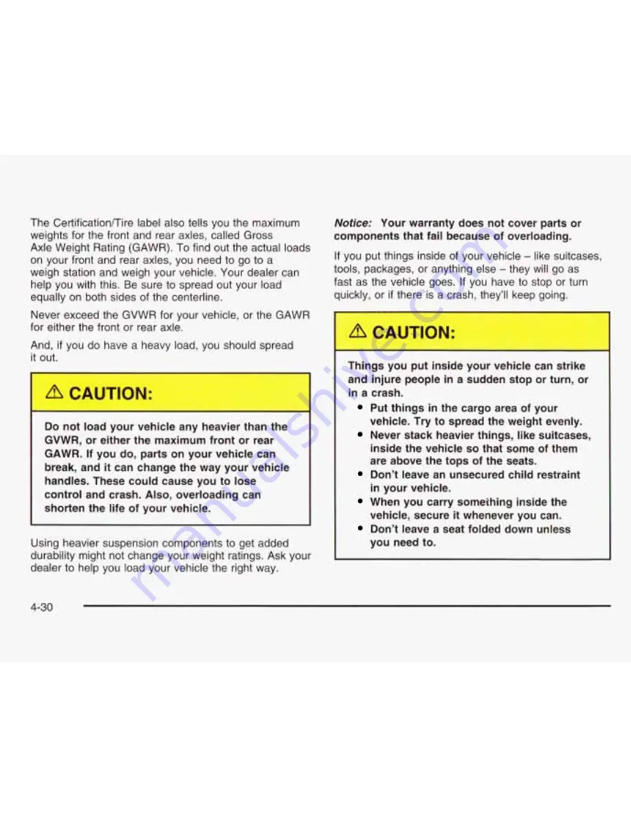 Chevrolet 2003 Astro Owner'S Manual Download Page 205