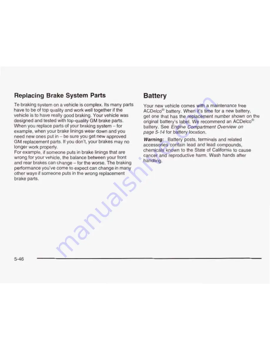 Chevrolet 2003 Astro Owner'S Manual Download Page 263